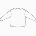 Marla open neckline sweatshirt