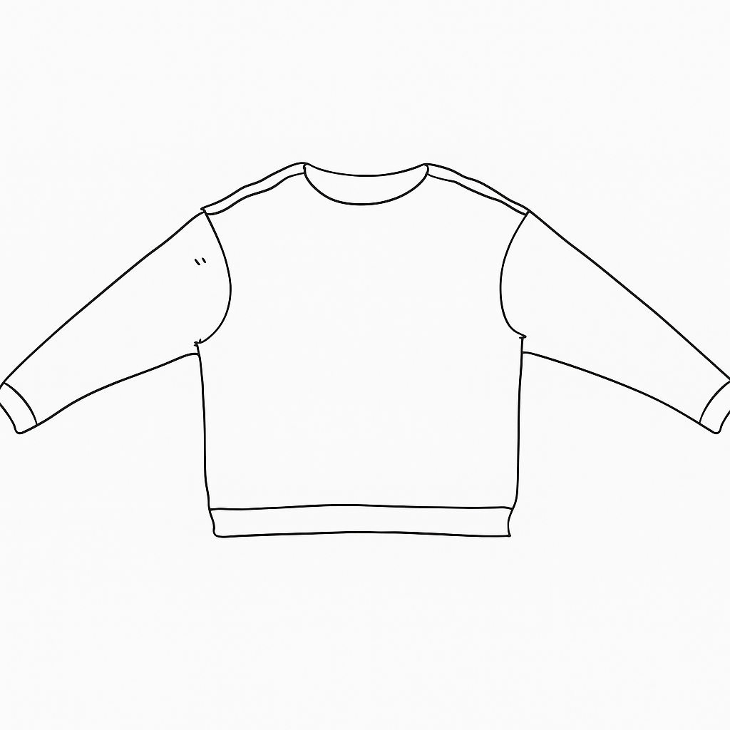 Marla open neckline sweatshirt